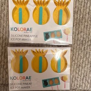 Kolor Yellow Pineapple Ice Pop Maker Set